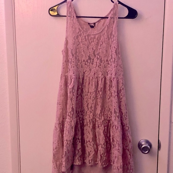 Laced pink floral dress - Picture 1 of 6